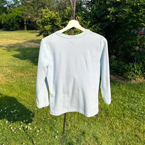 ANN TAYLOR MEDIUM PASTEL BLUE TOP - Picture 2 of 5